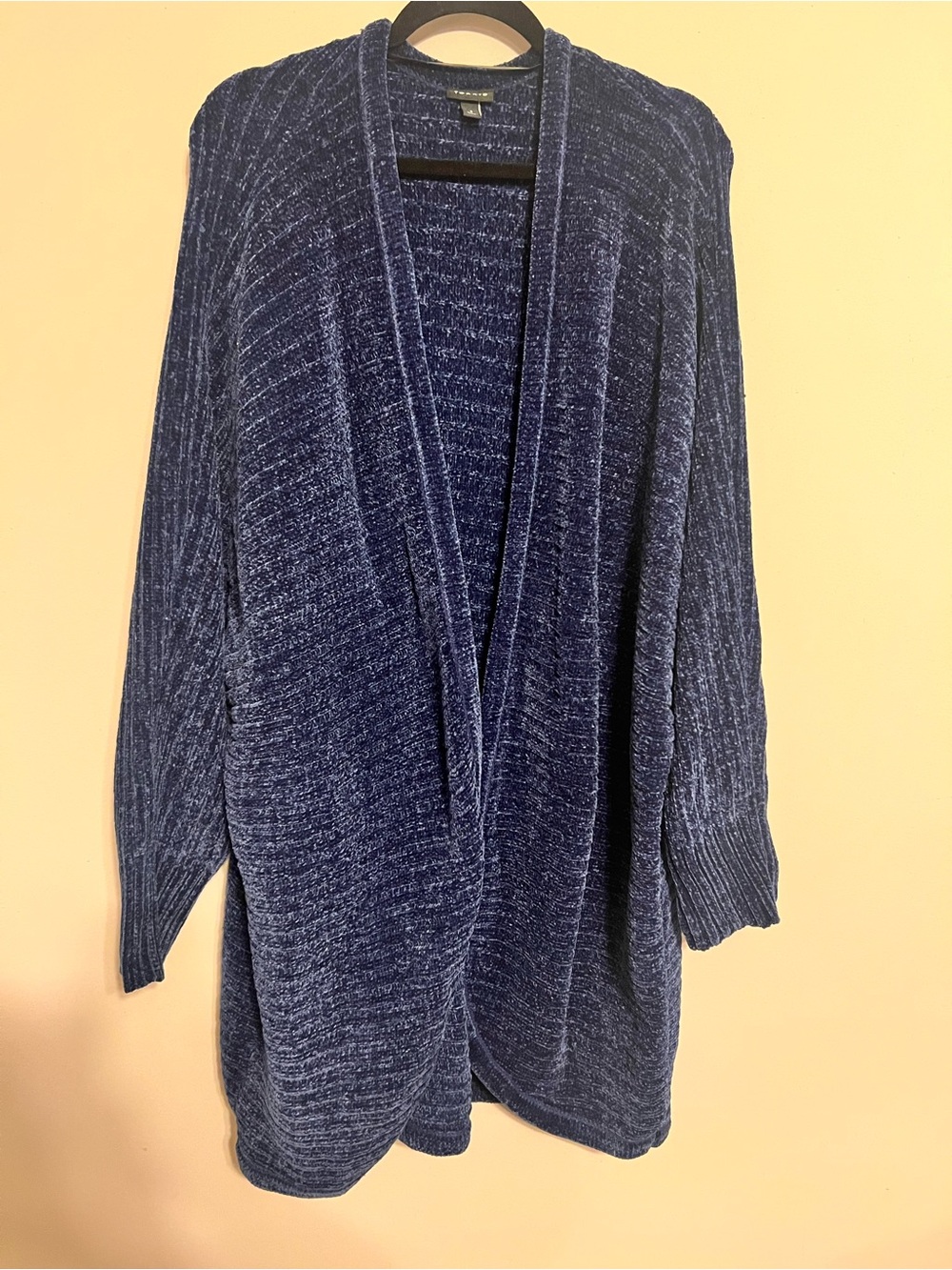 torrid Navy Ribbed Chenille Cocoon Open-Front Cardigan |Women’s 4X